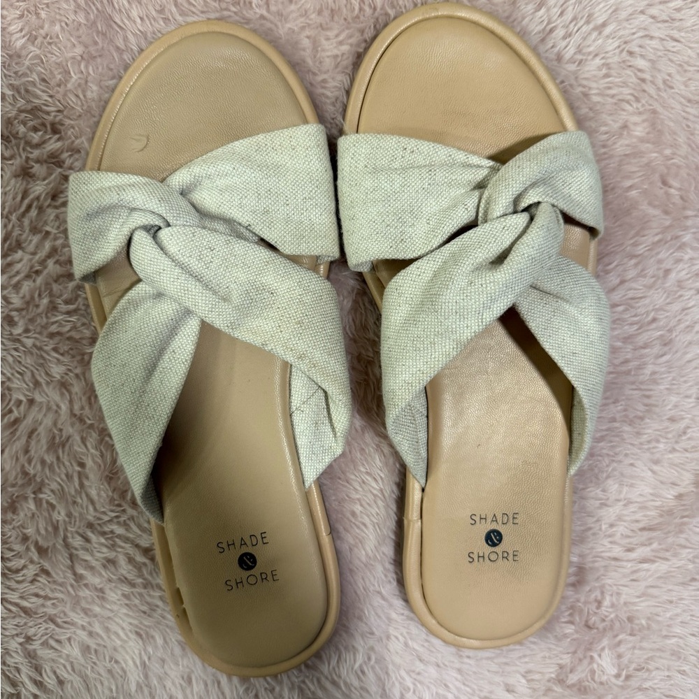 🔴🔴Shade & Shore Women's Knotted Sandals - Light Tan
